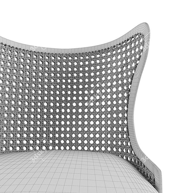 Elegant Levine Wing Chair - Classic Comfort 3D model image 3