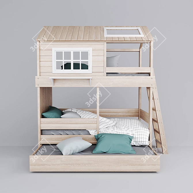 Bookwood Kids Bed House | Model: My Place | SKU: 1005 3D model image 1