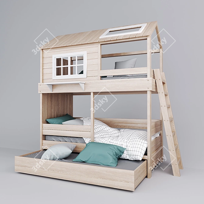 Bookwood Kids Bed House | Model: My Place | SKU: 1005 3D model image 2