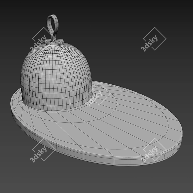 Elevate: Prospect Glass Dome Serving Board 3D model image 2