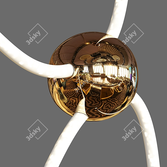 Modern Strike Pendant Light 3D model image 2