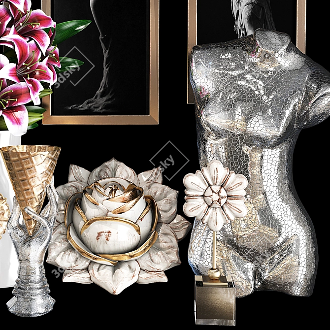 Elegant Decor Set 42: Realistic Design, V-Ray Rendering 3D model image 2