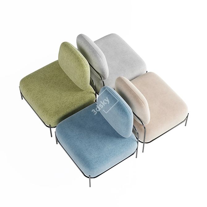 Polly Soft Chair: Stylish Comfort 3D model image 4