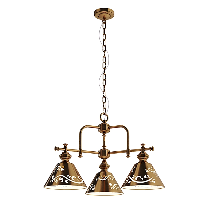 Elegant Kensington Chandelier 3D model image 2