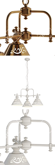 Elegant Kensington Chandelier 3D model image 3