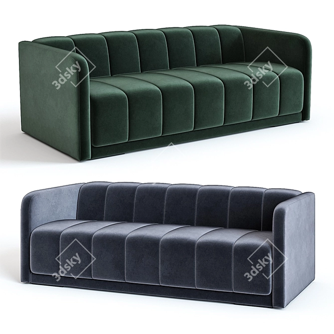 West Elm Bardot Sofa: High-Detailed 3D Model 3D model image 1