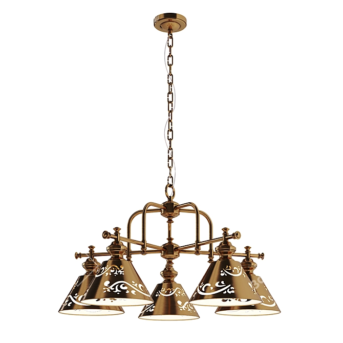 Kensington A1511LM-5PB Chandelier: Elegant Bronze Lighting 3D model image 1