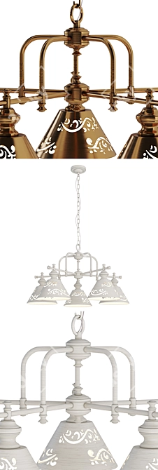 Kensington A1511LM-5PB Chandelier: Elegant Bronze Lighting 3D model image 2