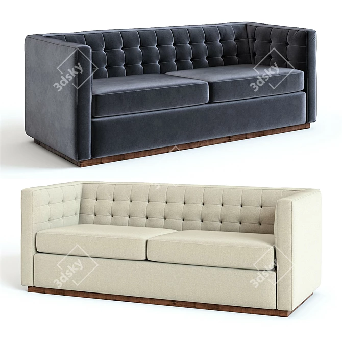 West Elm Rochester - Stylish Sofa for Modern Interiors 3D model image 1