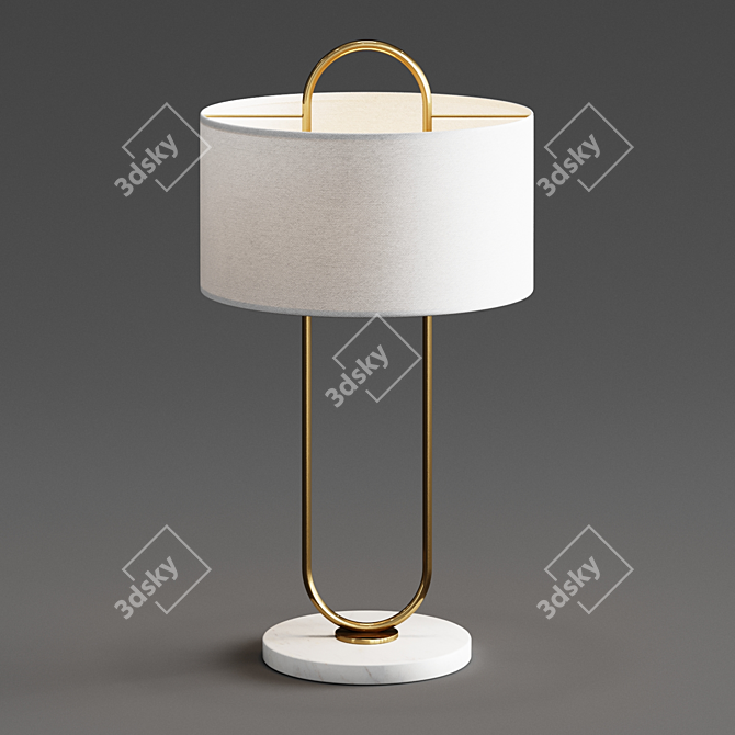 Elegant Marston Table Lamp - 84cm Height 3D model image 1