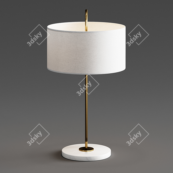 Elegant Marston Table Lamp - 84cm Height 3D model image 2