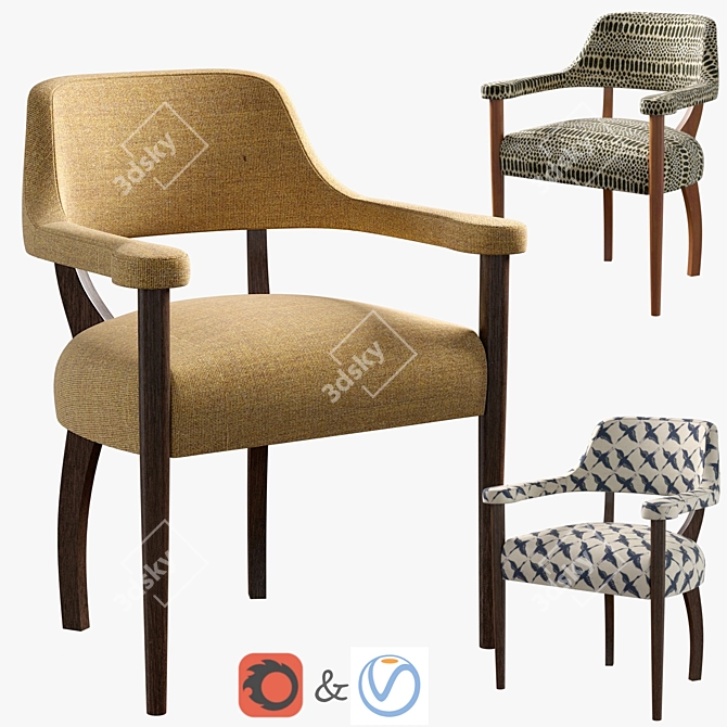 Title: Lee Industries Living Room Chair 3D model image 1