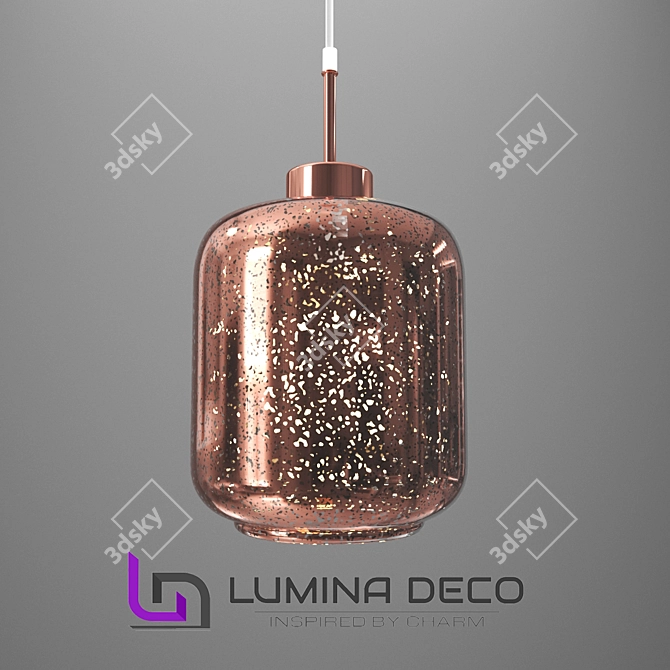 Alacosmo Rose Gold Pendant: Lumina Deco Elegance 3D model image 1