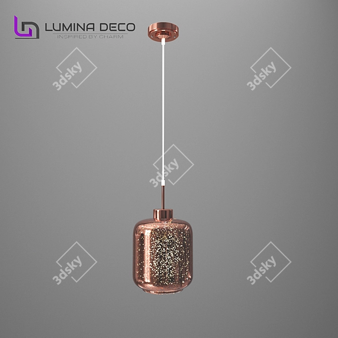 Alacosmo Rose Gold Pendant: Lumina Deco Elegance 3D model image 2