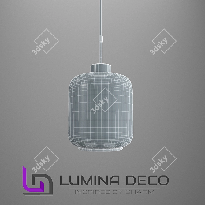 Alacosmo Rose Gold Pendant: Lumina Deco Elegance 3D model image 3