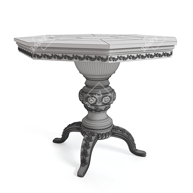 Classic Style d_table 3D model image 3