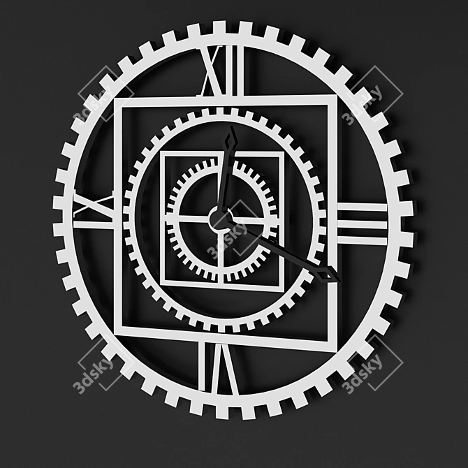 Reflective Timepiece 3D model image 1