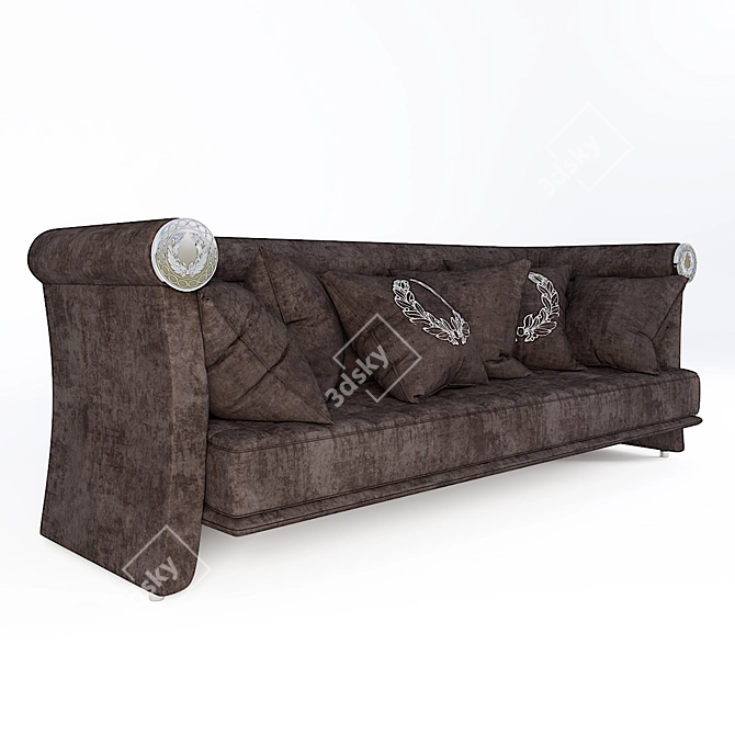 Imperial Velvet Sofa by Visionnaire 3D model image 1