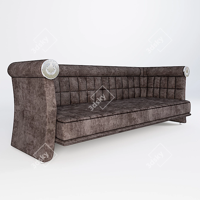 Imperial Velvet Sofa by Visionnaire 3D model image 3