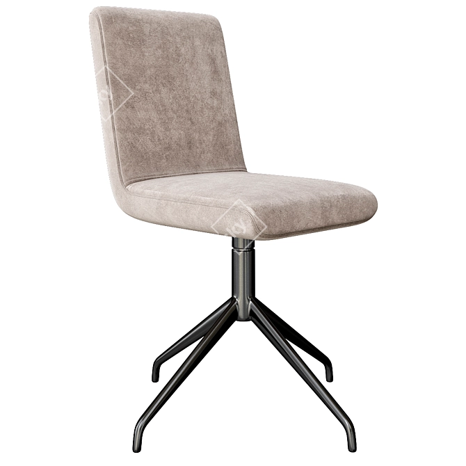 Riva 1920 Materia Soft: Swivel Chair with Contemporary Elegance 3D model image 1