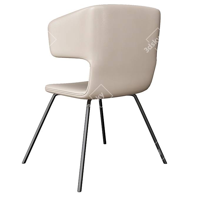 Flexi P-K-N1 Upholstered Reception Chair 3D model image 2