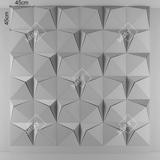 3D Panel 12 - 3D Decor for Walls 3D model image 3