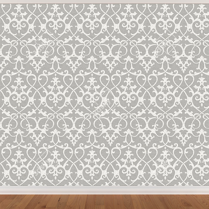 Seamless Wallpaper Set in 3 Colors 3D model image 3