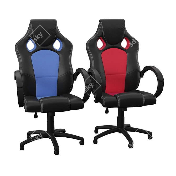 ErgoLux Office Chairs: Comfort & Style 3D model image 2