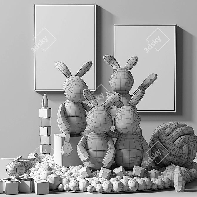 Kids' Playtime Set 3D model image 3