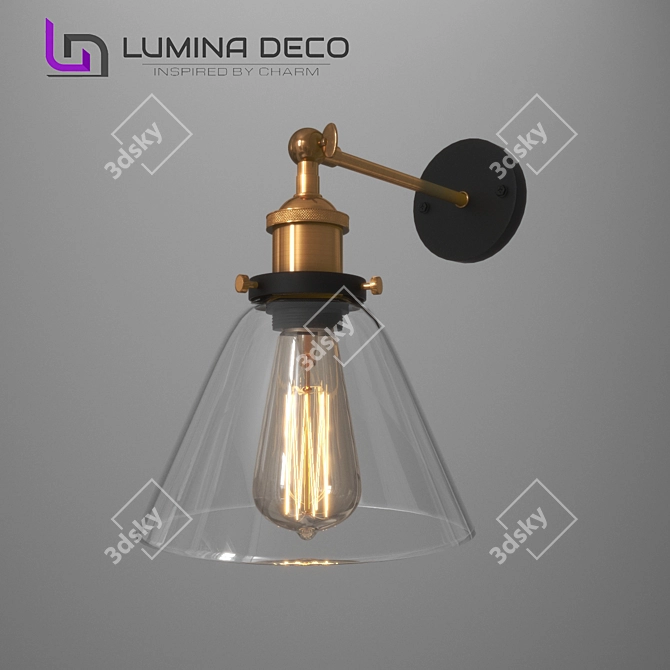 Lumina Deco Nubi Metal Glass Bra 3D model image 1