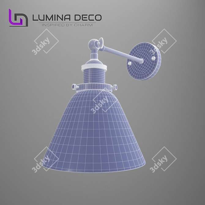 Lumina Deco Nubi Metal Glass Bra 3D model image 3