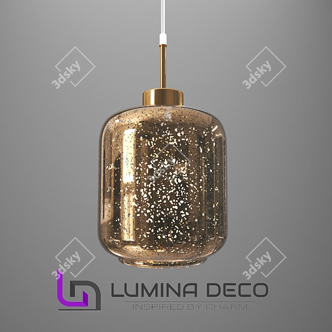 OM Gold Lumina Suspended Lamp 3D model image 1