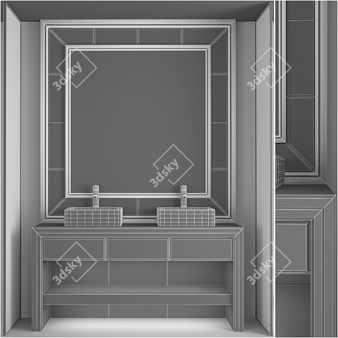 Modern Vicostone Bathroom Furniture 3D model image 3