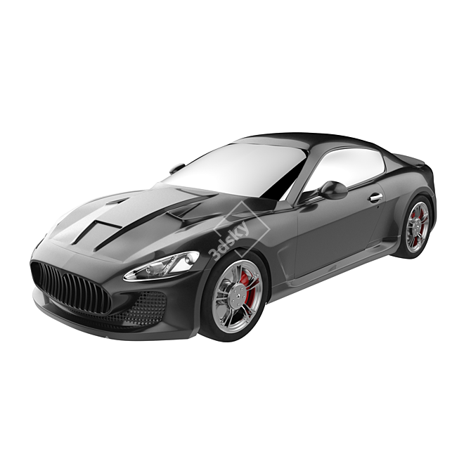 Sleek 2013 Maserati GranTurismo: Detailed 3D Model 3D model image 1