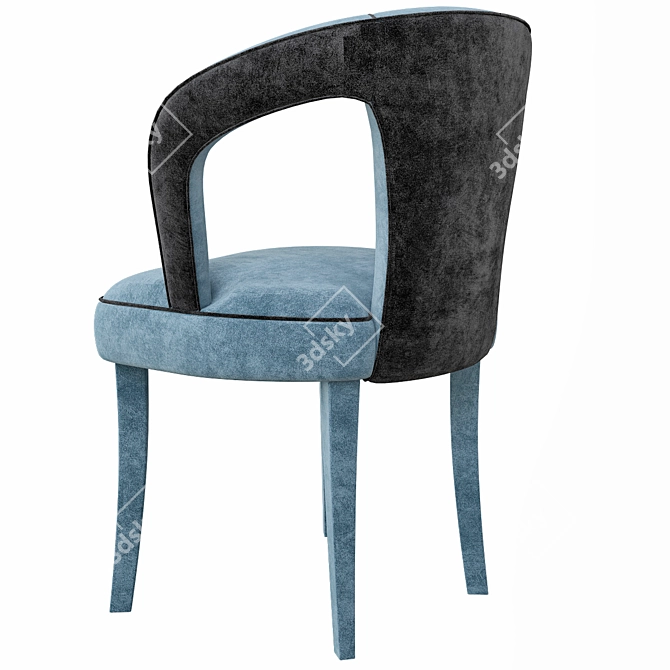 Elegant Split Armchair 3D model image 2