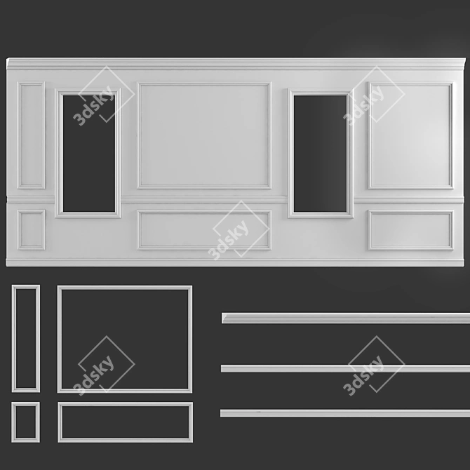 Modern Wall Decor Set 3D model image 1