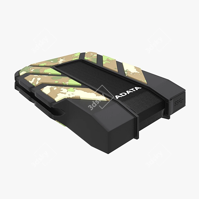 AD710M: Portable Camo Hard Drive 3D model image 1