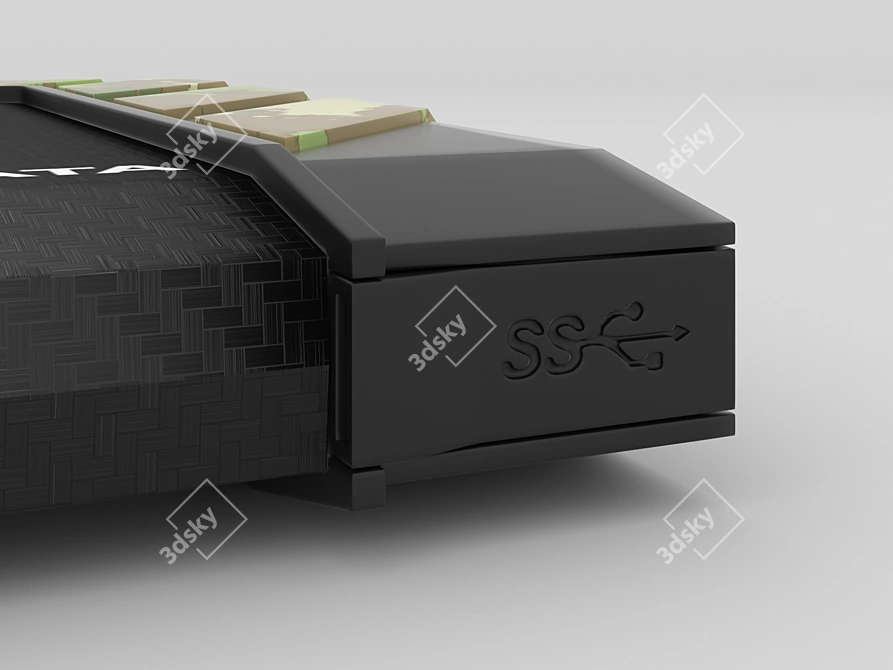 AD710M: Portable Camo Hard Drive 3D model image 2