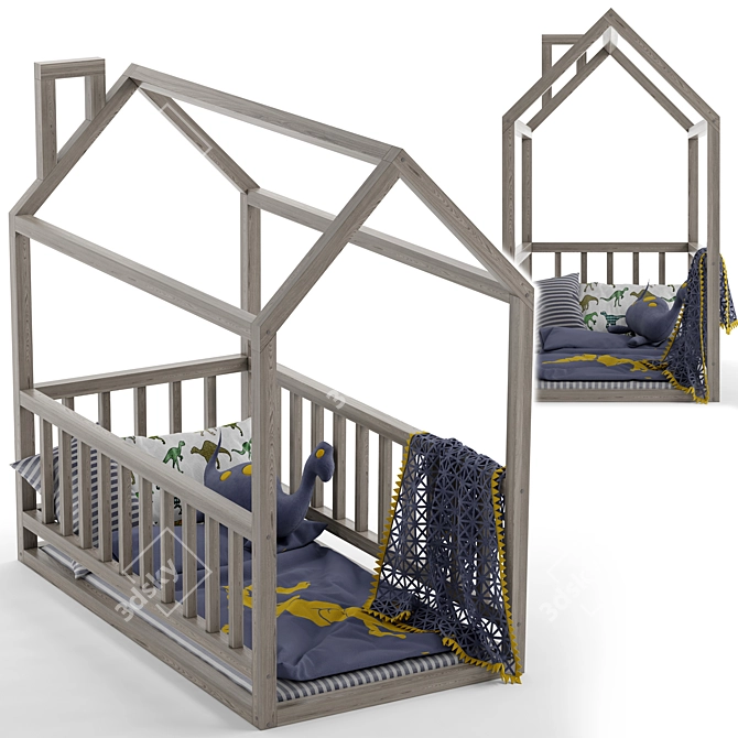 Dreamland Haven Kids Bed 3D model image 1