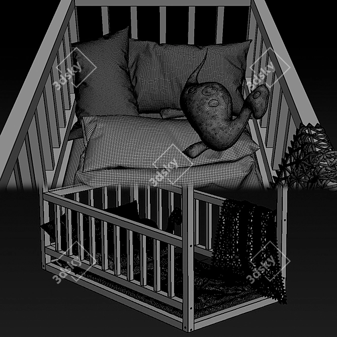 Dreamland Haven Kids Bed 3D model image 3