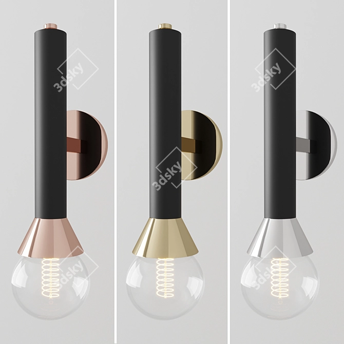 Elegant Mitzi Via Sconce: Modern Wall Lighting 3D model image 1