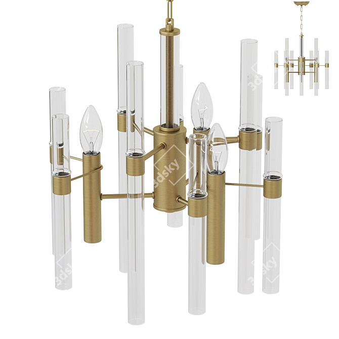 MW-Light Alghero Chandelier 3D model image 1