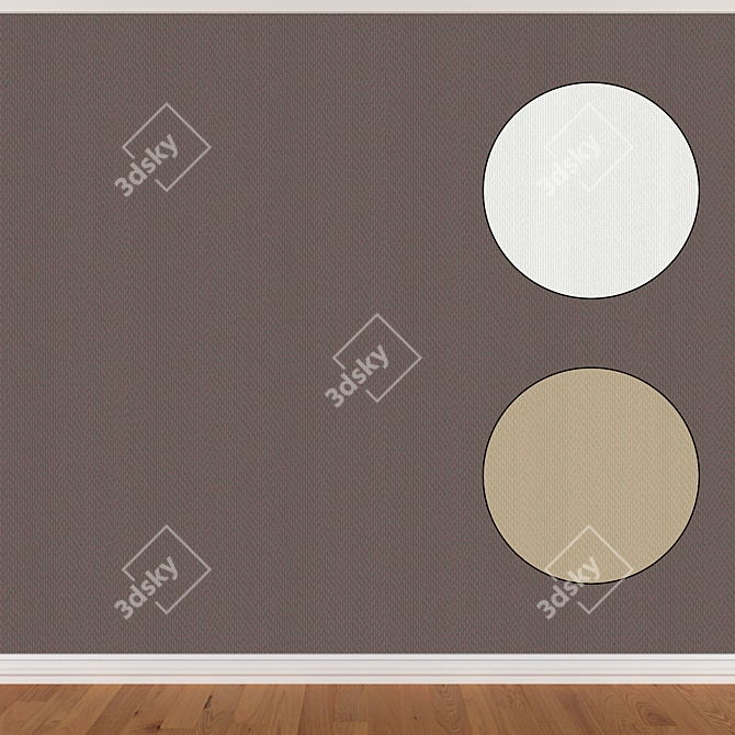 Title: Seamless Wallpaper Set: 3 Colors 3D model image 1