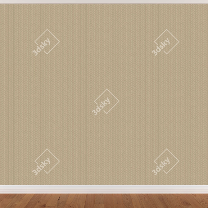 Title: Seamless Wallpaper Set: 3 Colors 3D model image 3