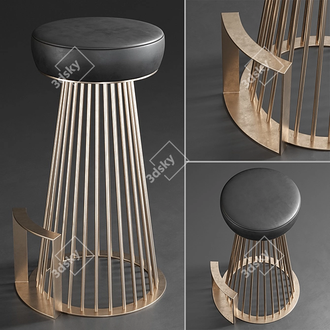 Elevated Elegance: GIOPAGANI RENDEZ-VOUS Stool 3D model image 1