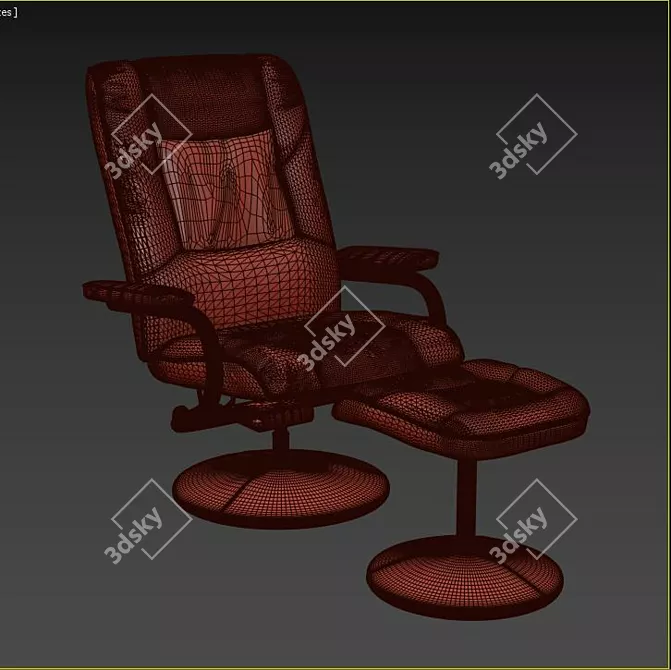 ErgoFlex Mesh Office Chair 3D model image 3