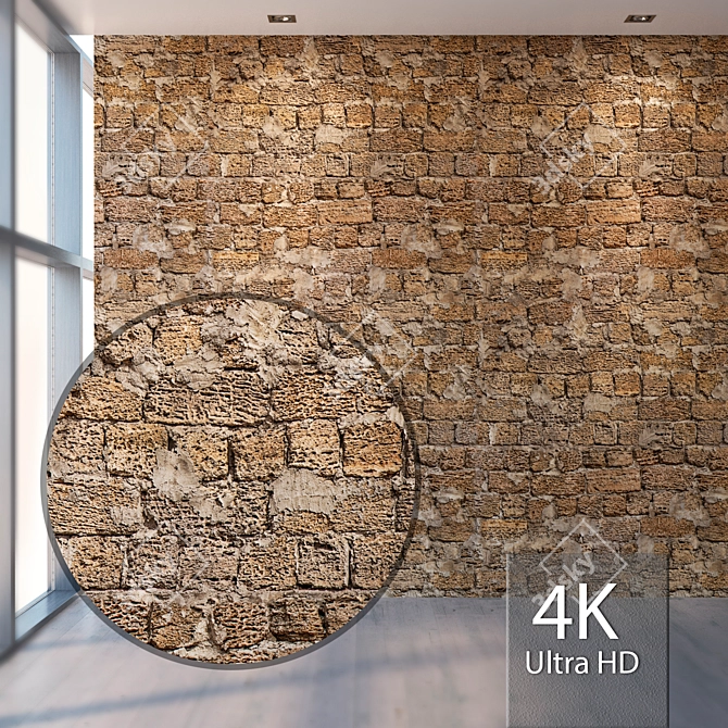 Seamless High-Resolution Masonry 3D model image 1