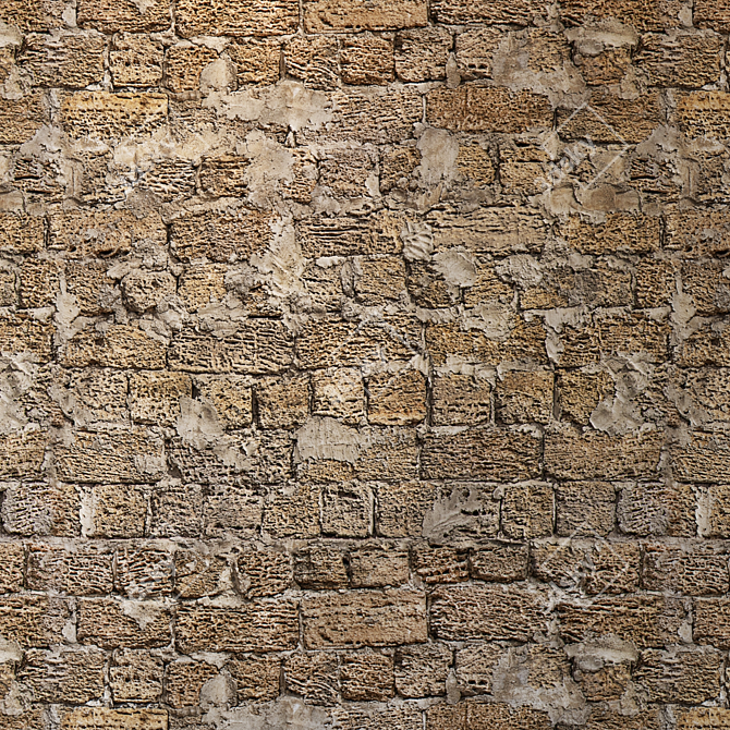 Seamless High-Resolution Masonry 3D model image 3