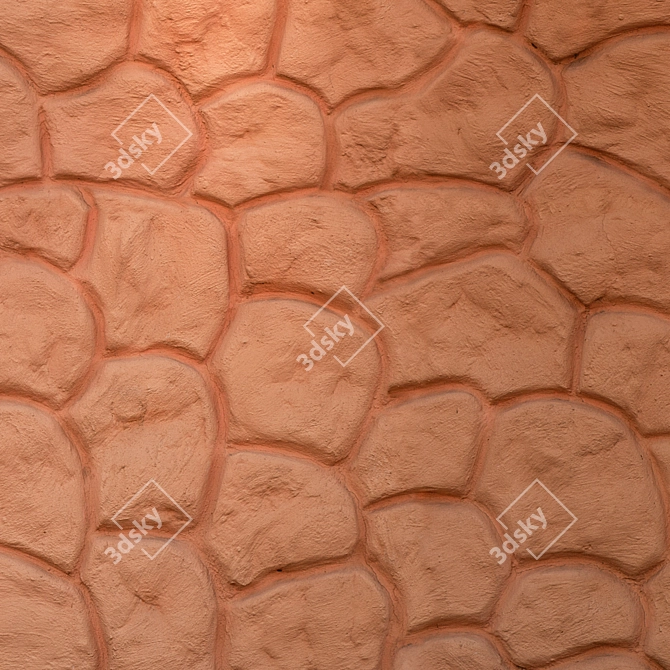 Seamless Decorative Masonry Texture 3D model image 3