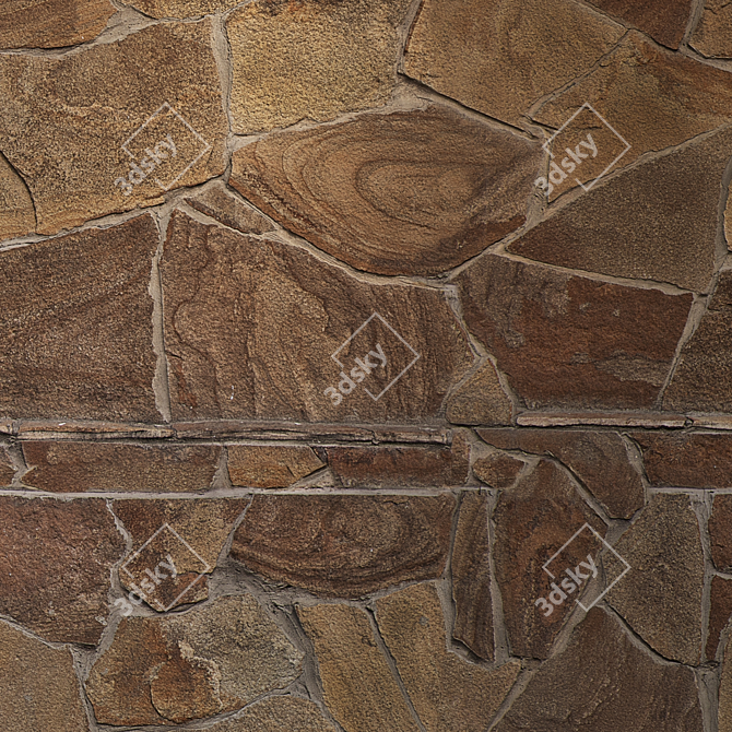 Seamless Stone Texture Set 3D model image 3